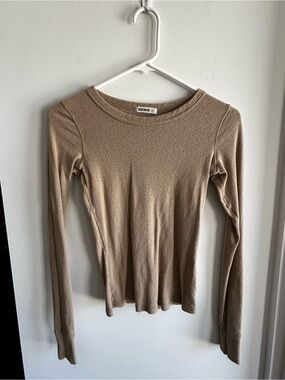 Buck Mason Short-Sleeve Crewneck T-Shirt in Taupe Brown